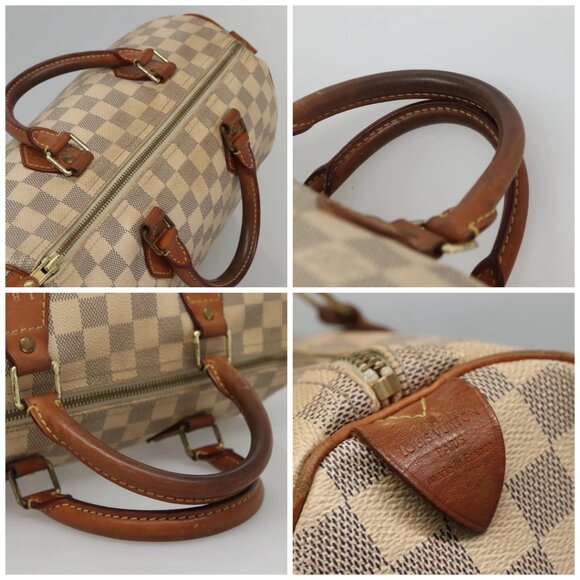 LOUIS VUITTON Damier Azur Speedy 30 Hand Bag N41533 LV Auth 135479 - Picture 16 of 16